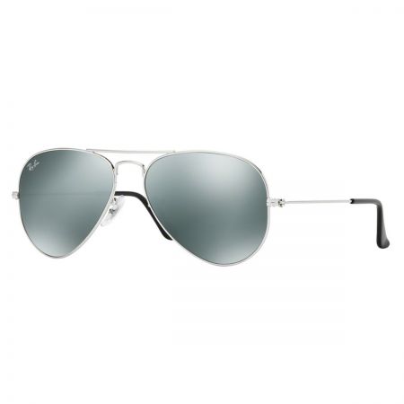 Gafas de sol metálicas RayBan ® RB3025 Mirror - Montura plata - Lentes plateadas espejadas