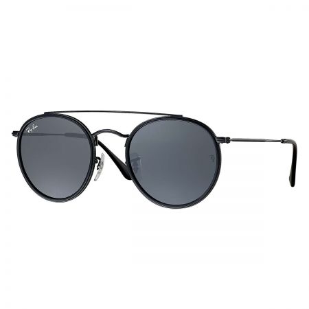 Gafas de sol de doble puente Rayban ® Round Double RB3647 - Montura negra - Lentes azules clásicas